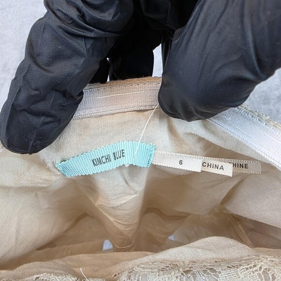 Kimchi Blue Dress Womens 6 Neutral Cream Lace Strap Sweetheart Mini Party NWT - Picture 11 of 11